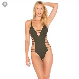 Blue Life Strappy Olive One Piece